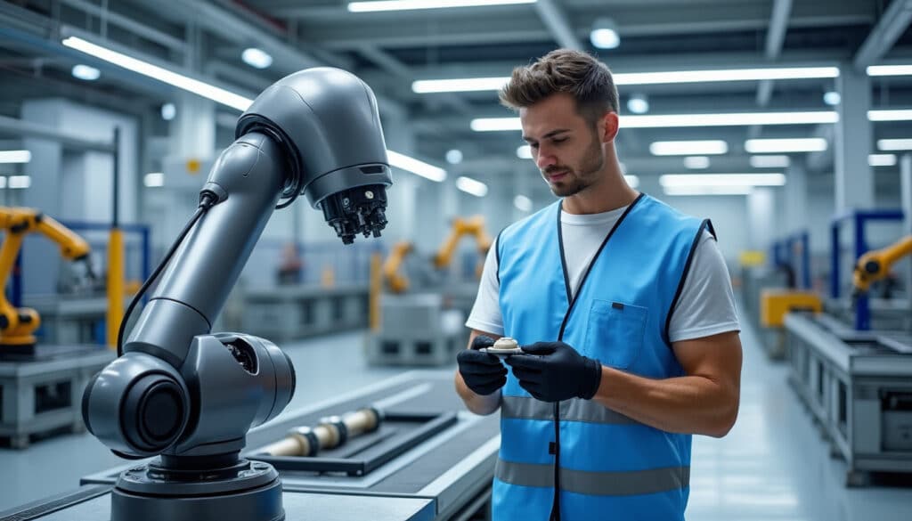 découvrez comment la cobotique industrielle contribue à réduire les troubles musculo-squelettiques chez les ouvriers, améliorant ainsi leur santé et leur productivité.