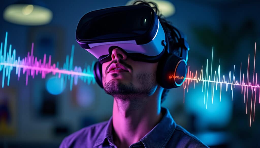 découvrez comment l'utilisation des casques de réalité virtuelle amplifie l'effet de l'audio spatial pour une immersion sonore inégalée.