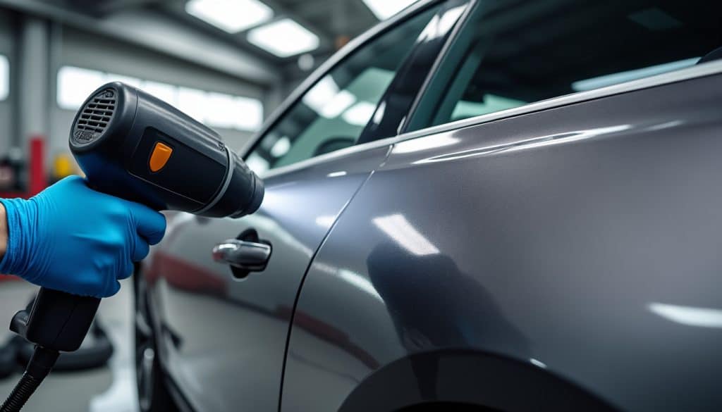 découvrez comment utiliser un décapeur thermique pour retirer proprement un covering vinyle et limiter les risques d’endommager la carrosserie.